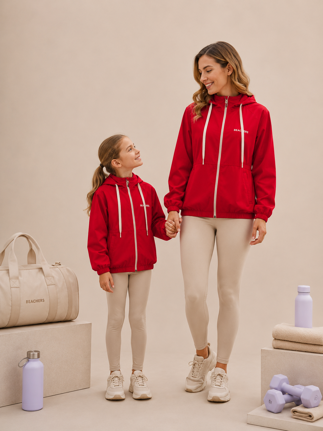 Kit Jaqueta Mãe e Filha Capuz Rafaela Mãe e Filha BEACHERS