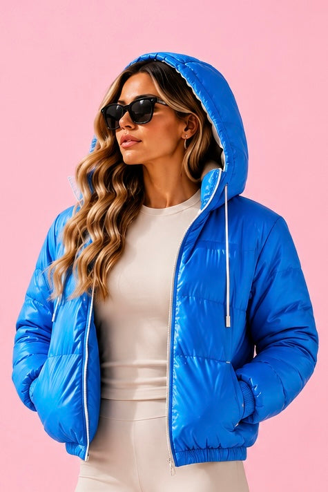 Jaqueta Corta Vento Puffer Forrada Kiara Beachers
