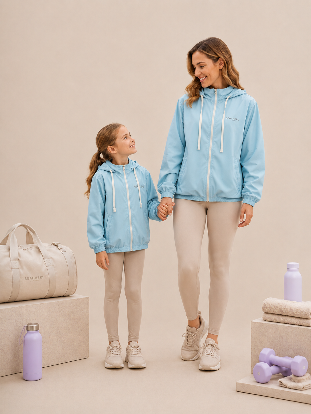 Kit Jaqueta Mãe e Filha Capuz Rafaela Mãe e Filha BEACHERS