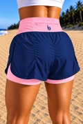 Bermuda Short Active Virgínia com Bolso Zíper no Cós Atrás - Cós Colorido