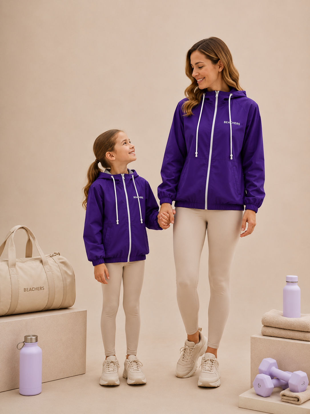 Kit Jaqueta Mãe e Filha Capuz Rafaela Mãe e Filha BEACHERS