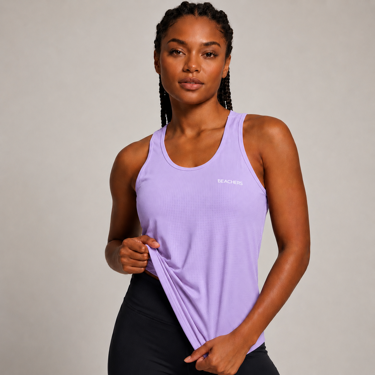 Blusa Regata Fitness Esportiva  Dry Fit Micro Furinhos Glória Beachers