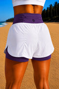 Bermuda Short Active Virgínia com Bolso Zíper no Cós Atrás - Cós Colorido