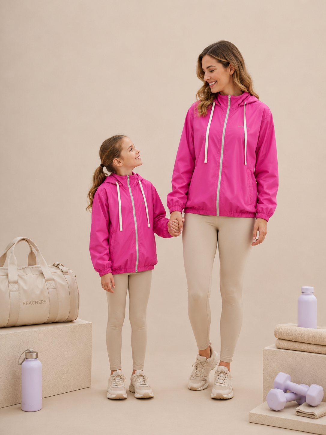Kit Jaqueta Mãe e Filha Capuz Rafaela Mãe e Filha BEACHERS