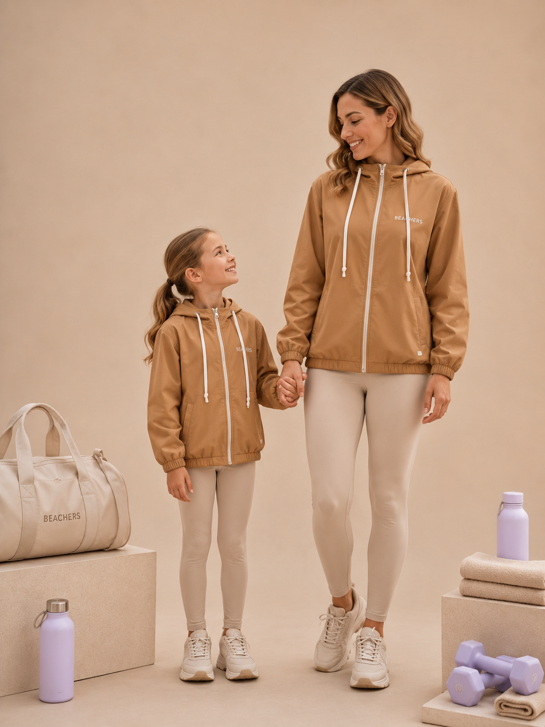 Kit Jaqueta Mãe e Filha Capuz Rafaela Mãe e Filha BEACHERS