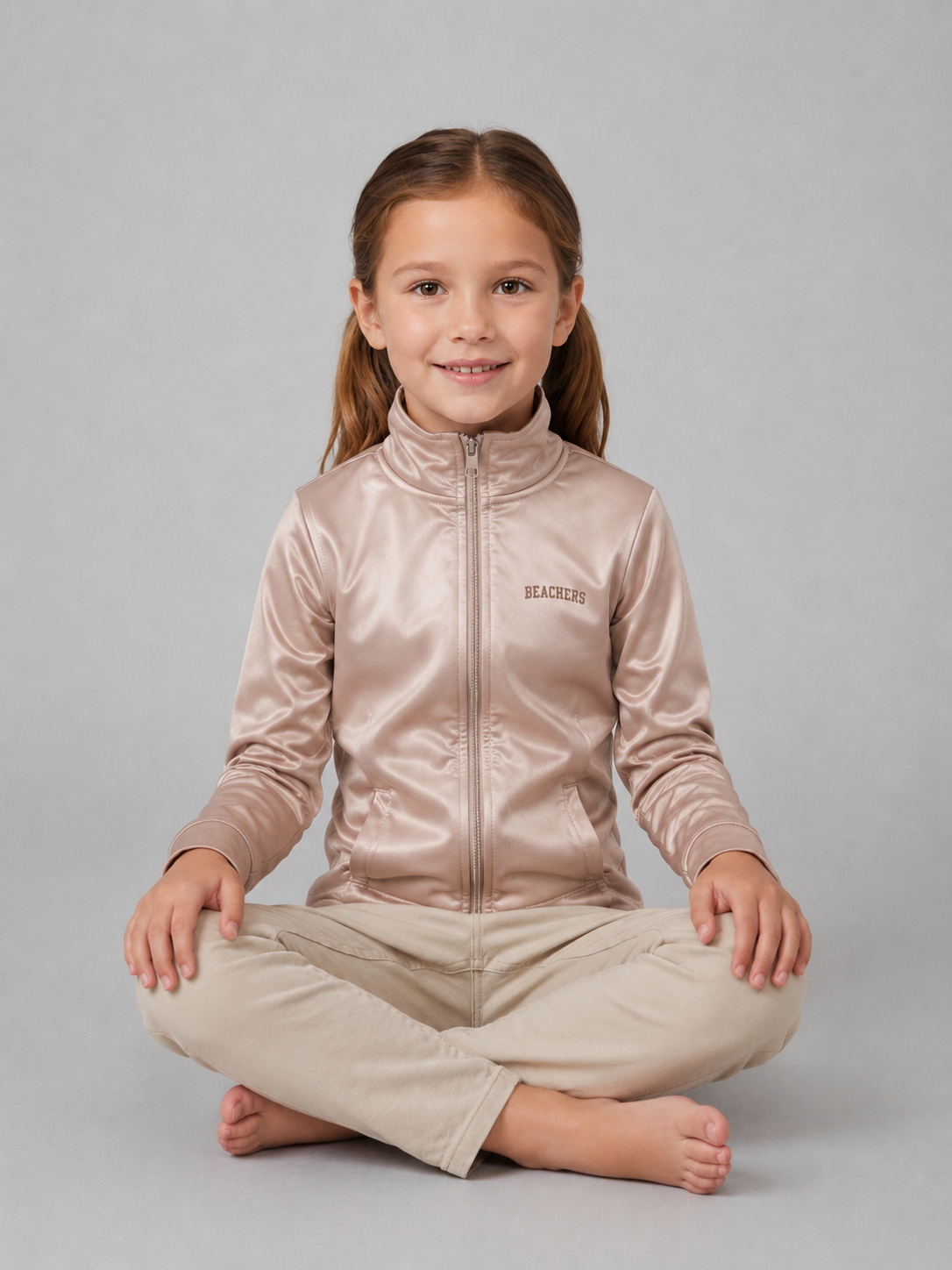 Casaqueto Casaco Infantil Rose Perolado Old Money Beachers