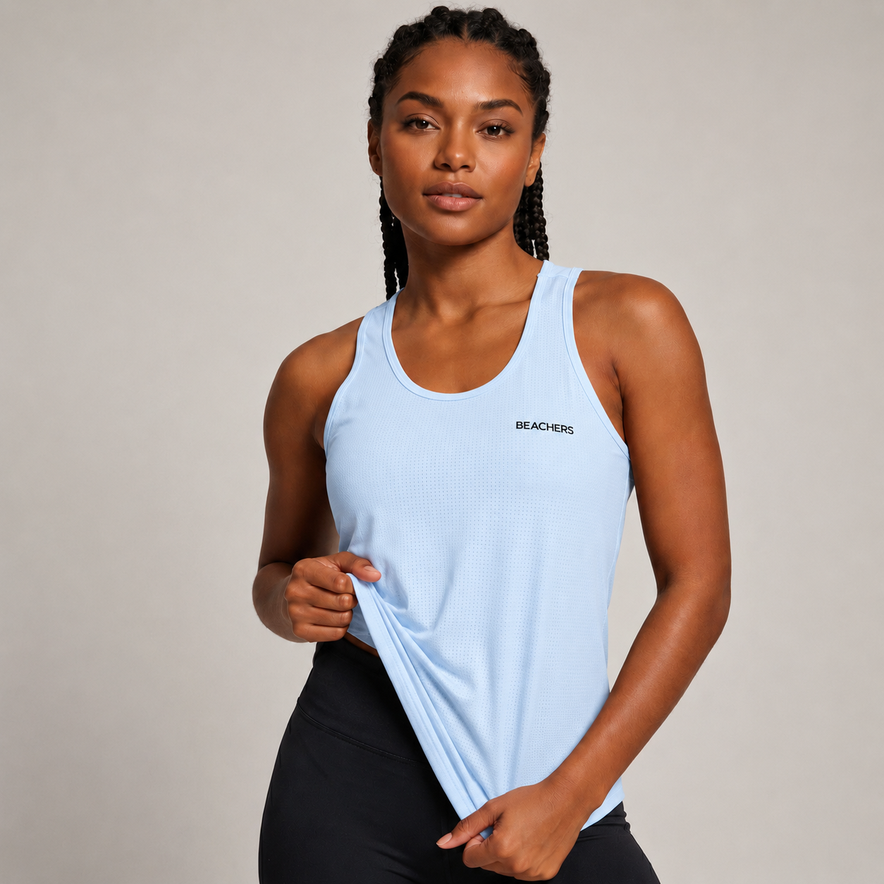 Blusa Regata Fitness Esportiva  Dry Fit Micro Furinhos Glória Beachers