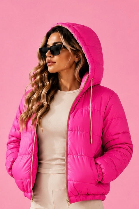 Jaqueta Corta Vento Puffer Forrada Kiara Beachers