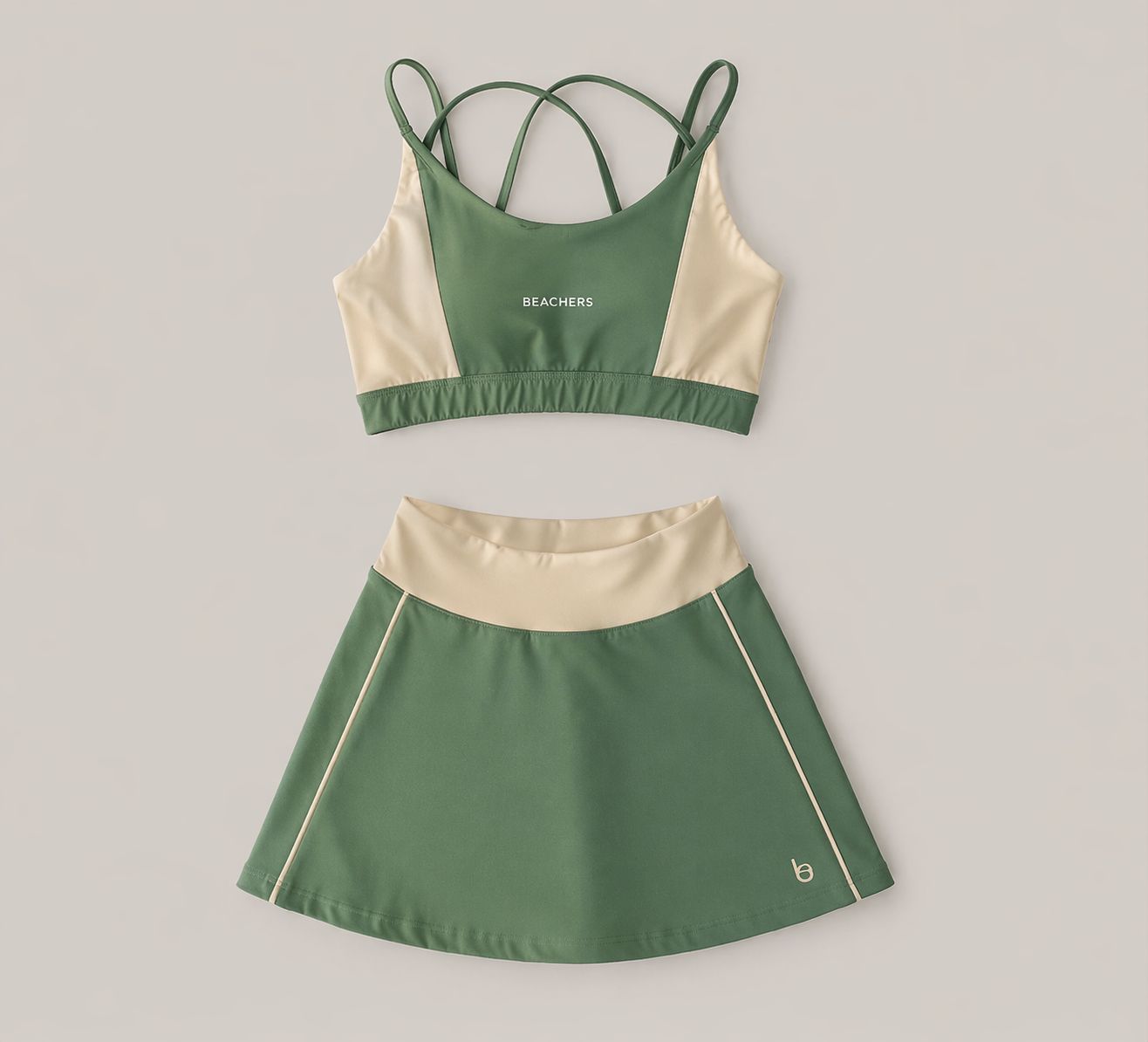 Conjunto Saia Cristina e Top Isabela Active Beachers