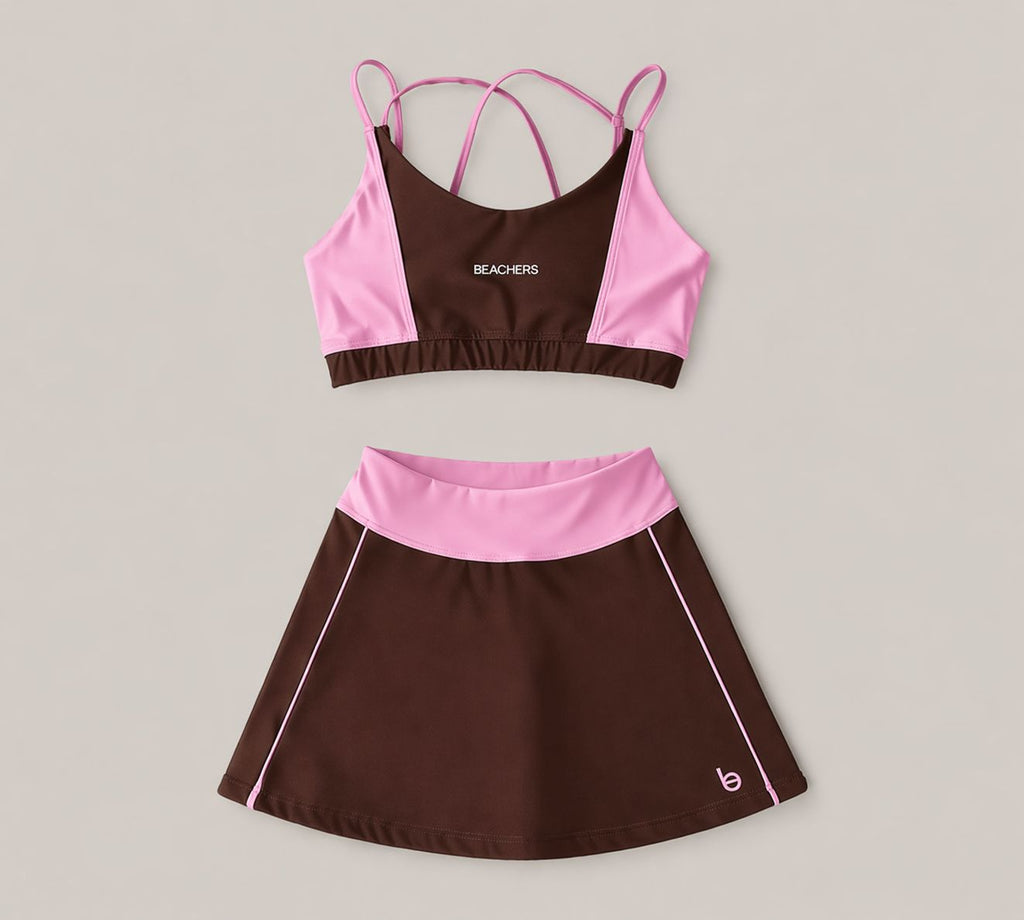 Conjunto Saia Cristina e Top Isabela Active Beachers