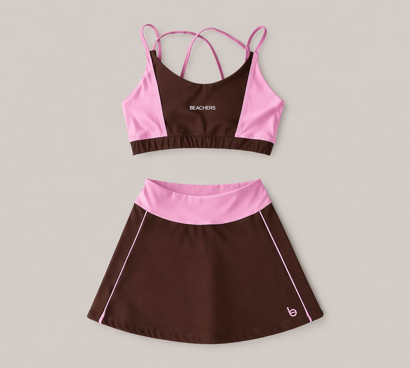 Conjunto Saia Cristina e Top Isabela Active Beachers