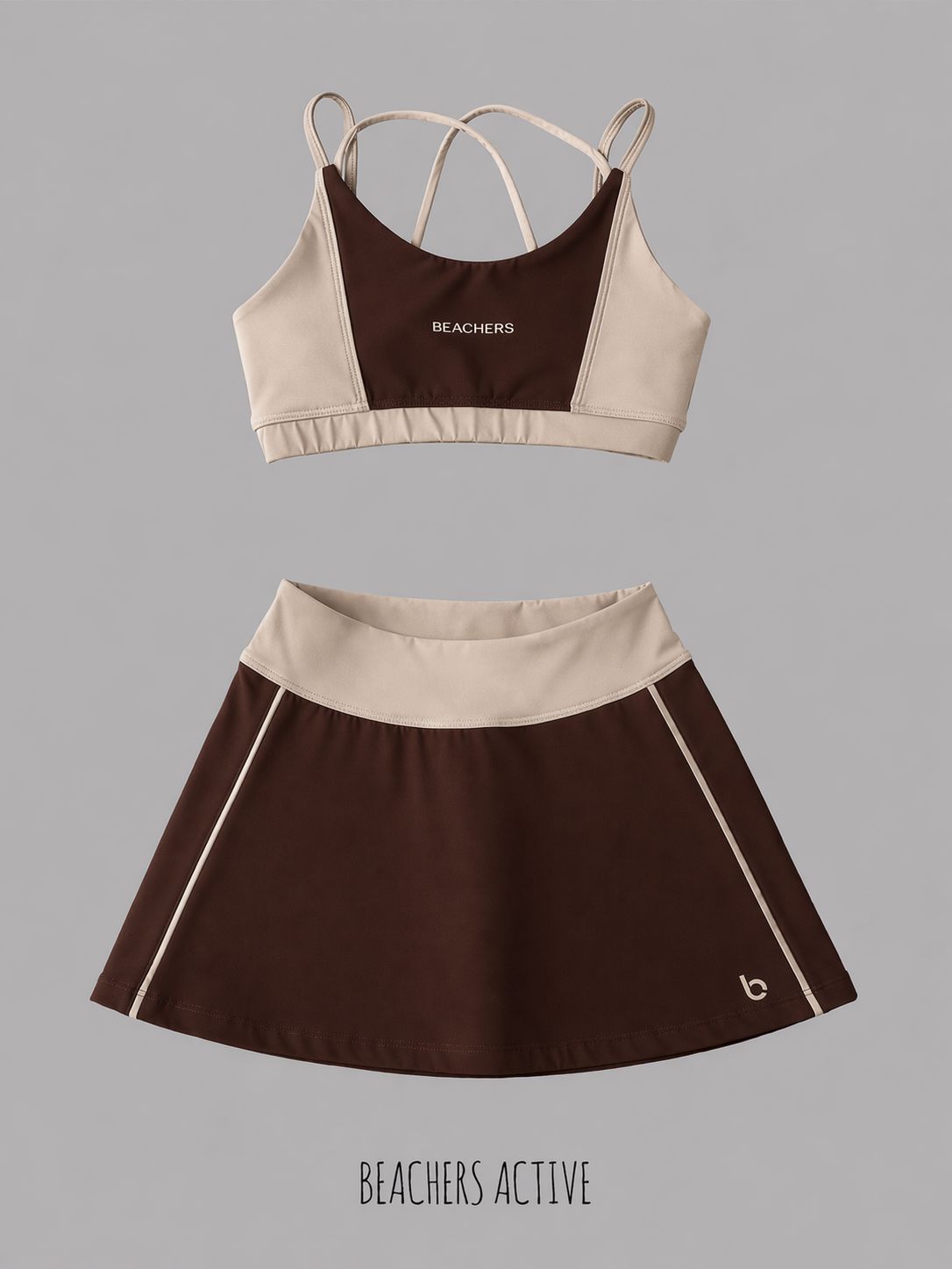 Conjunto Saia Cristina e Top Isabela Active Beachers