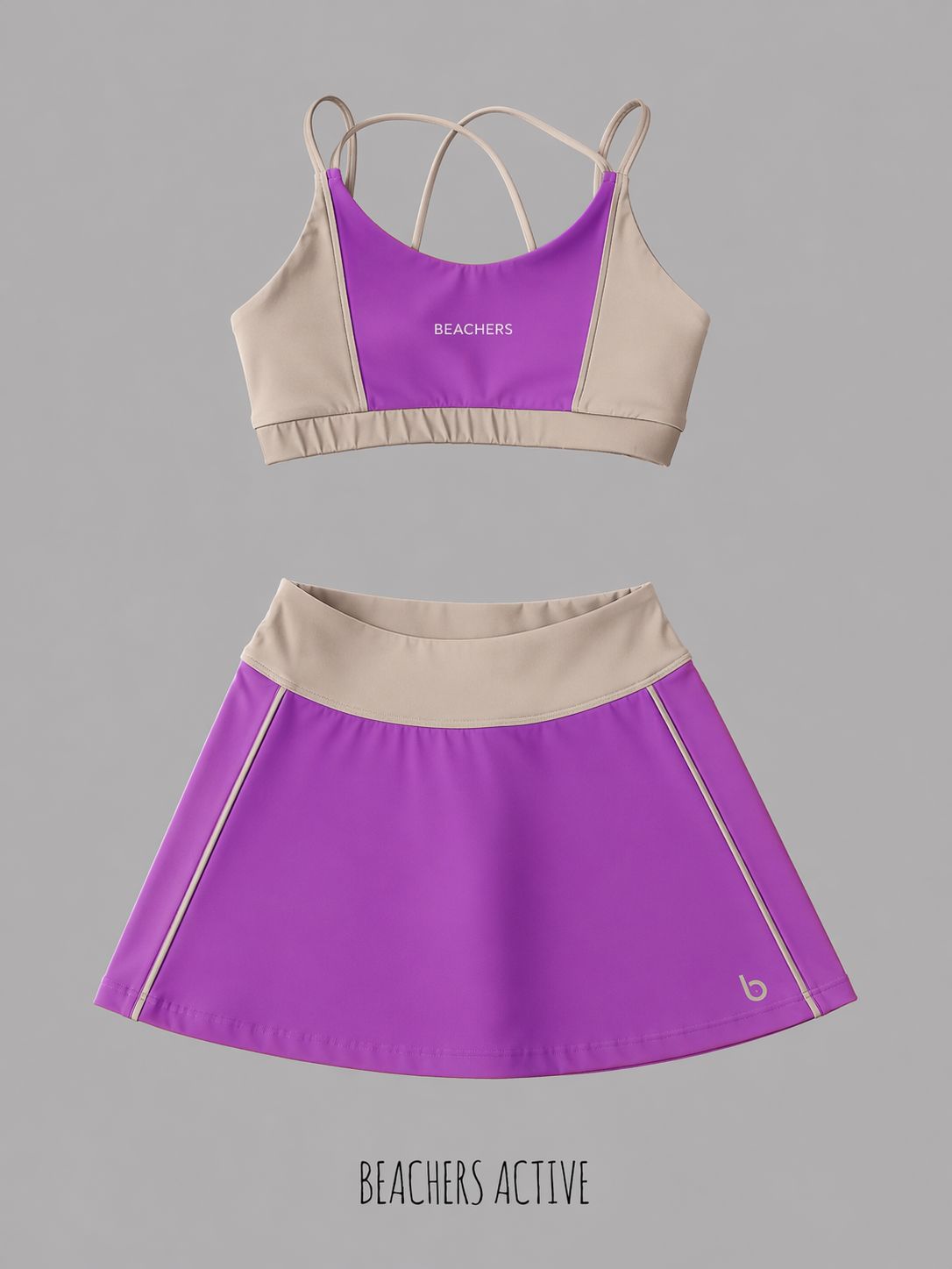 Conjunto Saia Cristina e Top Isabela Active Beachers