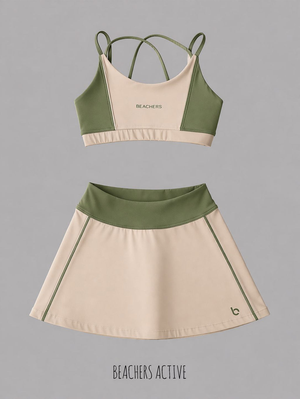 Conjunto Saia Cristina e Top Isabela Active Beachers