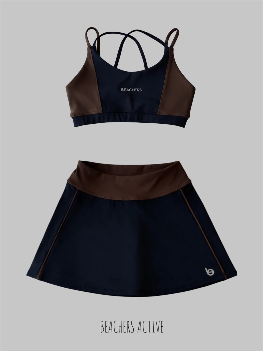 Conjunto Saia Cristina e Top Isabela Active Beachers