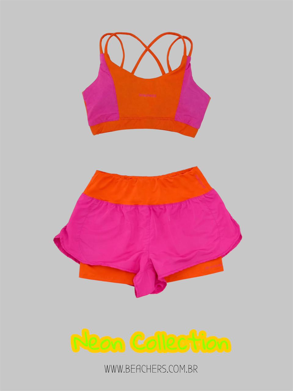 Conjunto Fit Active Top Isabella Short Virgínia Beachers
