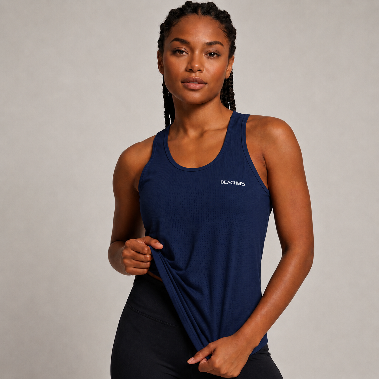 Blusa Regata Fitness Esportiva  Dry Fit Micro Furinhos Glória Beachers