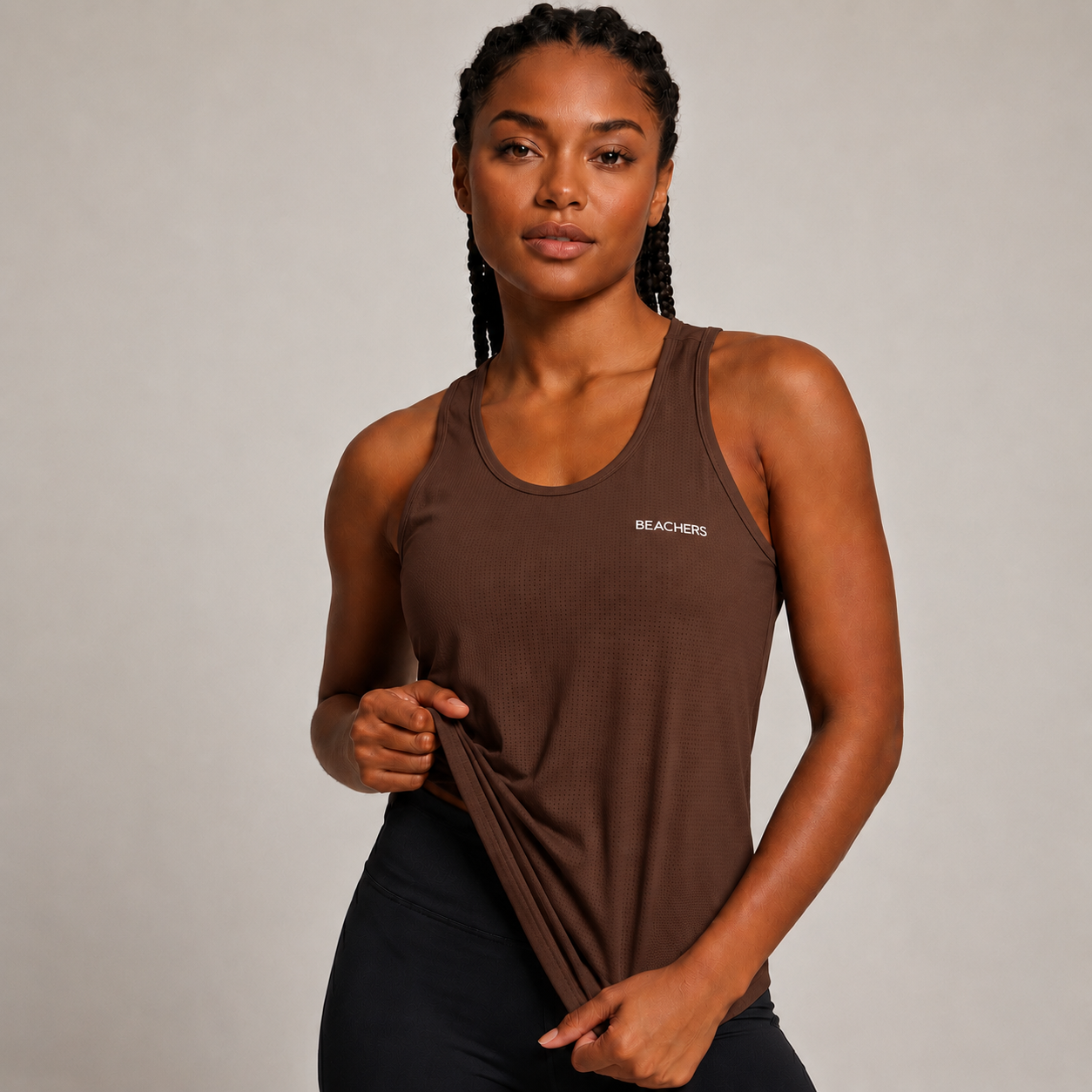 Blusa Regata Fitness Esportiva  Dry Fit Micro Furinhos Glória Beachers