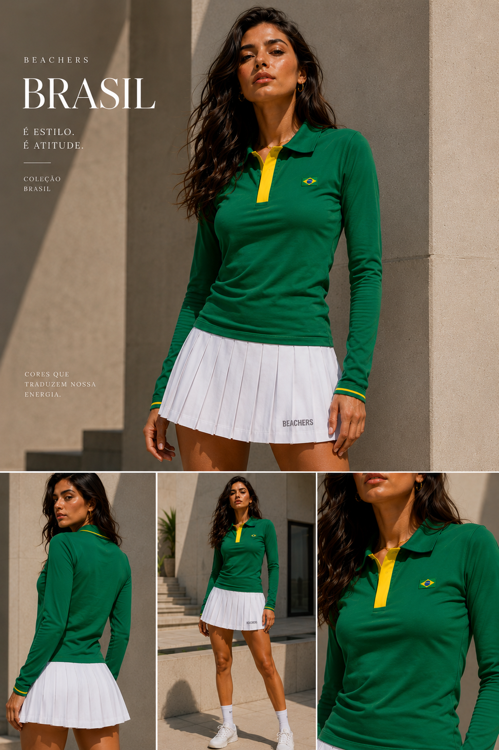 Polo Malha Brasil Beachers