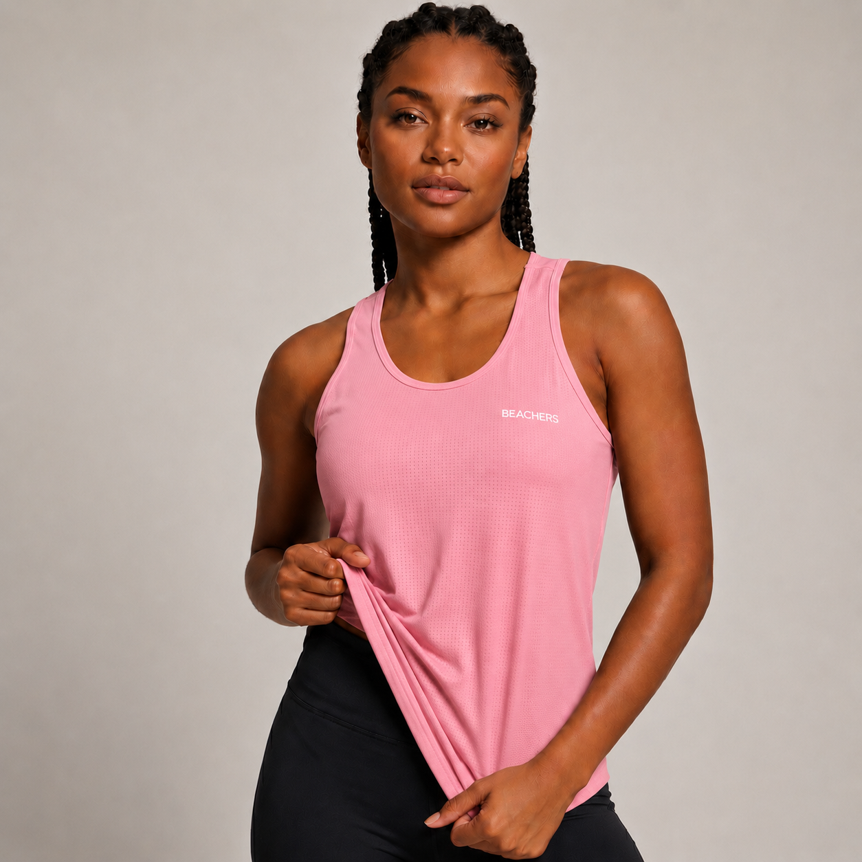 Blusa Regata Fitness Esportiva  Dry Fit Micro Furinhos Glória Beachers