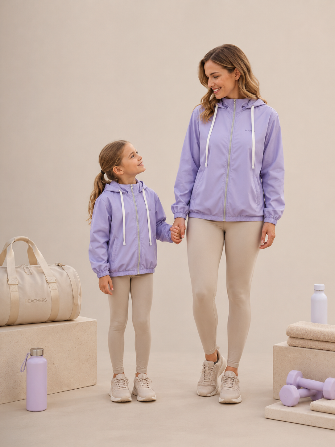 Kit Jaqueta Mãe e Filha Capuz Rafaela Mãe e Filha BEACHERS