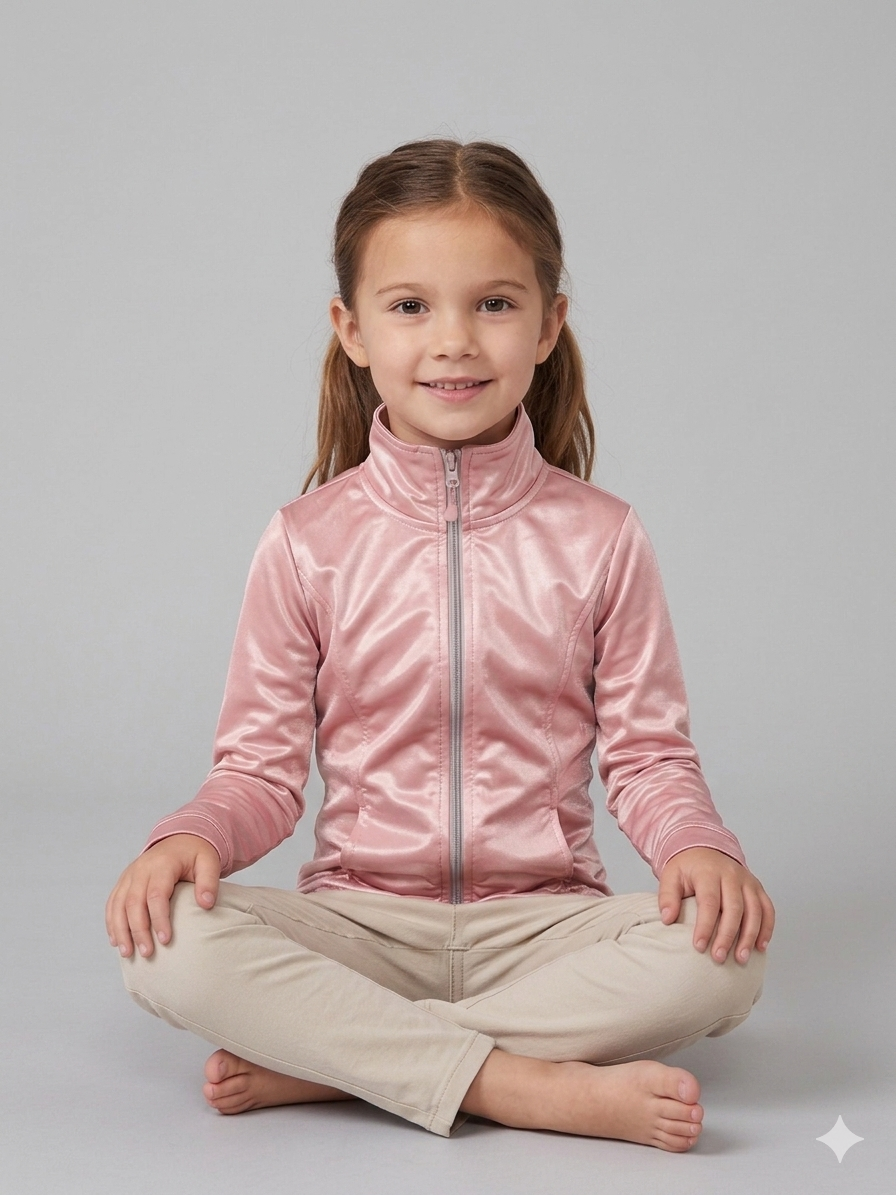 Casaqueto Casaco Infantil Rose Perolado Old Money Beachers