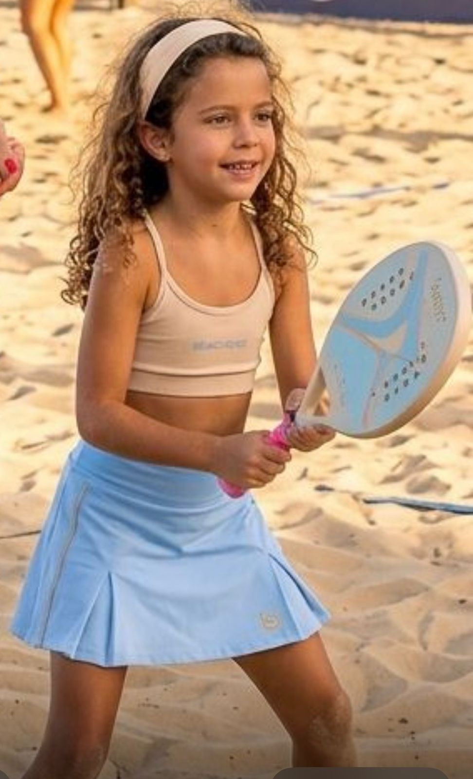 Kit Mãe e Filha Top Alcinha Sofie Active e Saia Anny Active Fendas e Viés Beachers