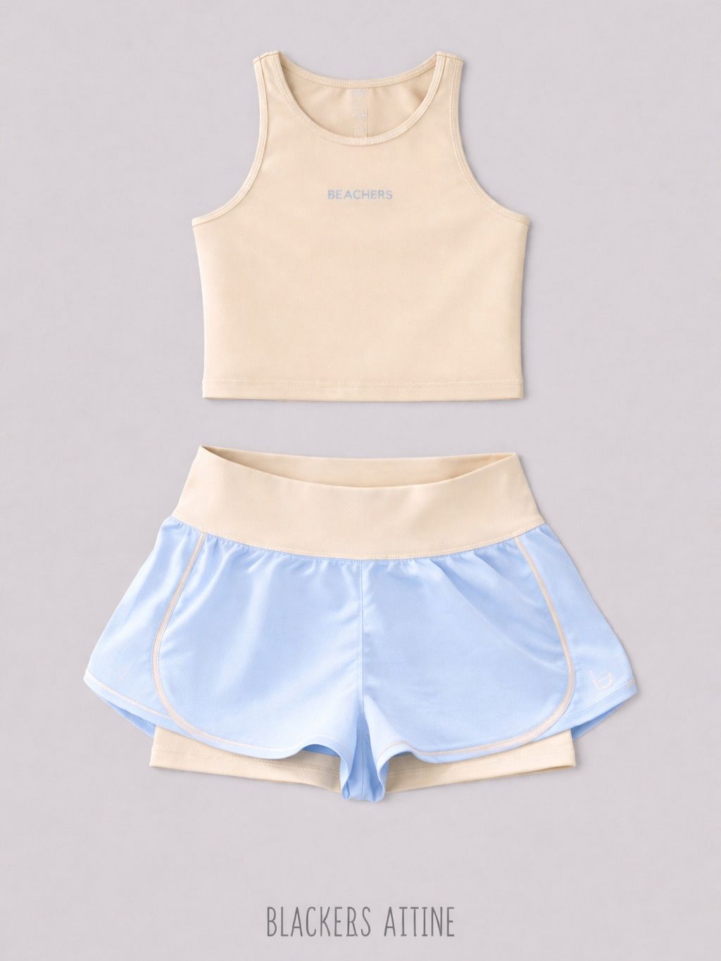 Conjunto Blusa Cropped Active Zoe e Bermuda Short Active Bruna com Viés Beachers