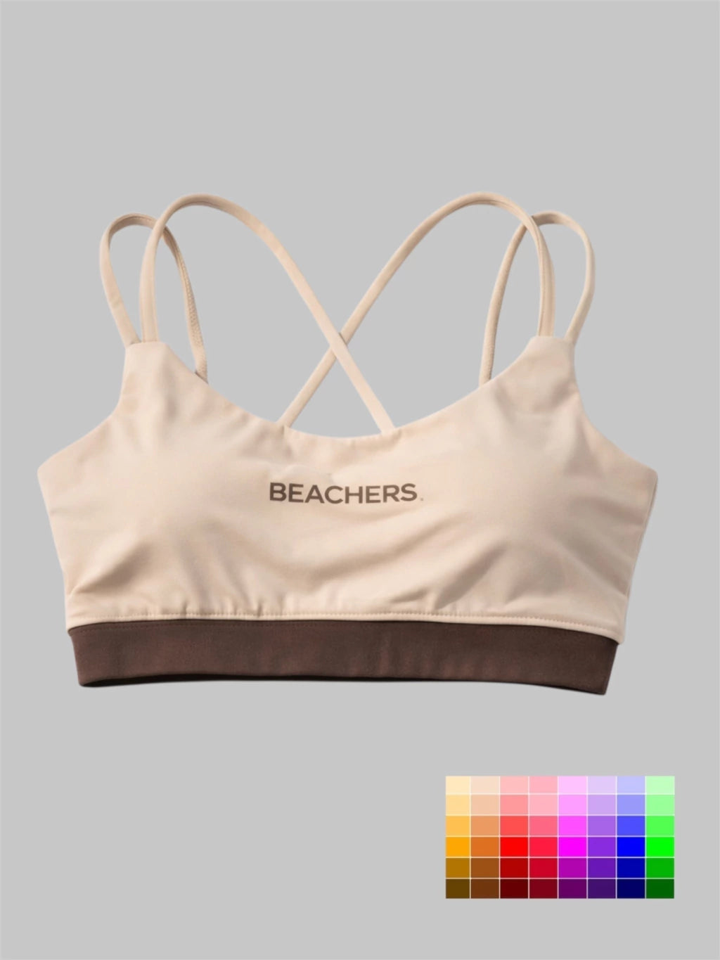 Top Esportivo Premium Alças em X nas costas Mavie Beachers