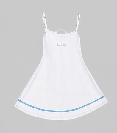 Kit Mãe e Filha Vestido Esportivo Alcinhas Rodado Aberto nas Costas Active Samoara Beachers