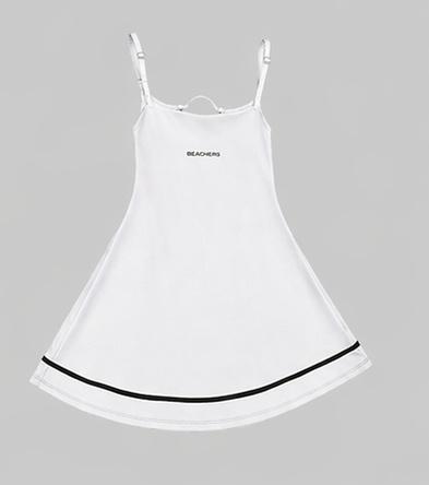 Kit Mãe e Filha Vestido Esportivo Alcinhas Rodado Aberto nas Costas Active Samoara Beachers