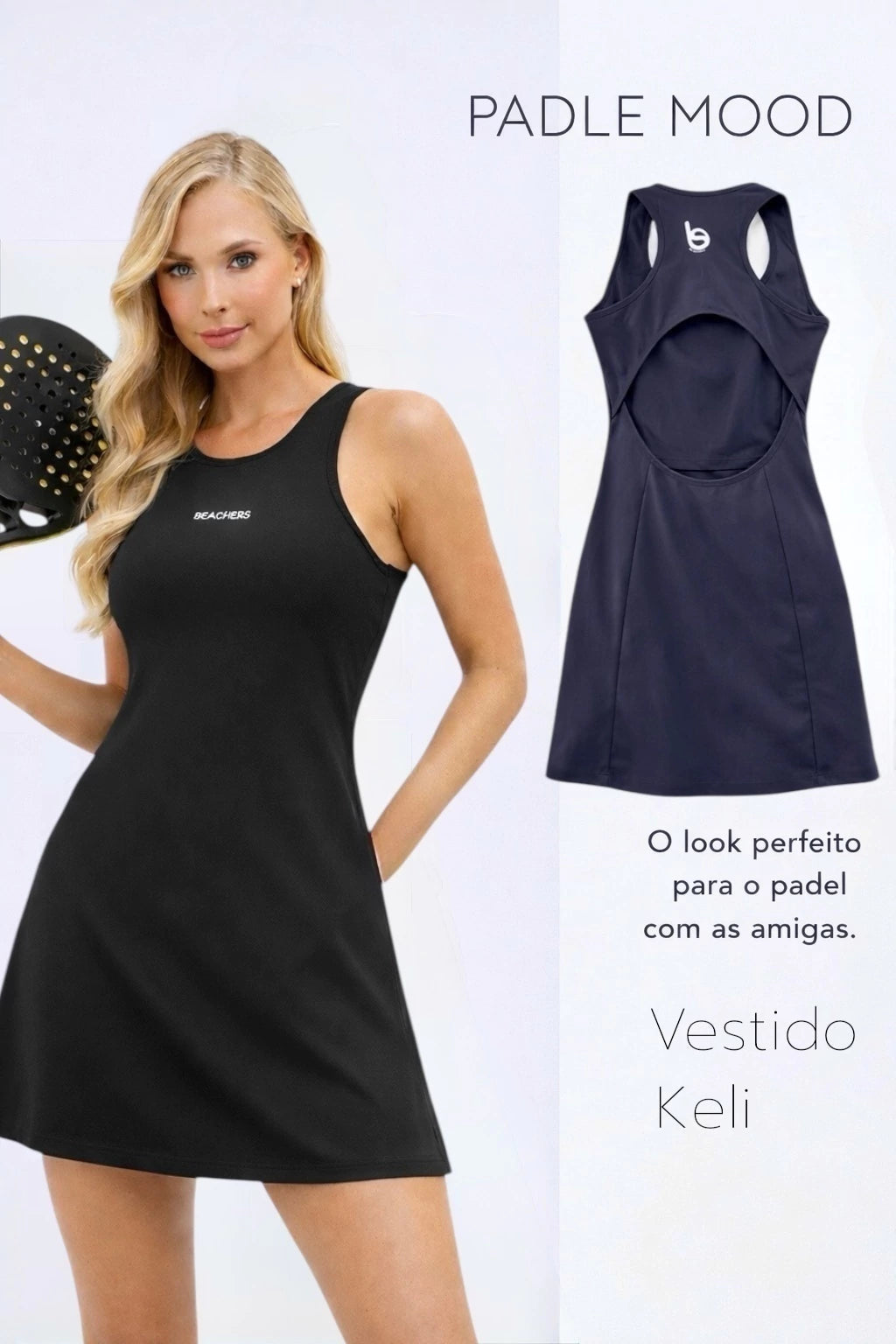 Vestido Esportivo Regata Aberto nas Costas Active Fernanda Beachers