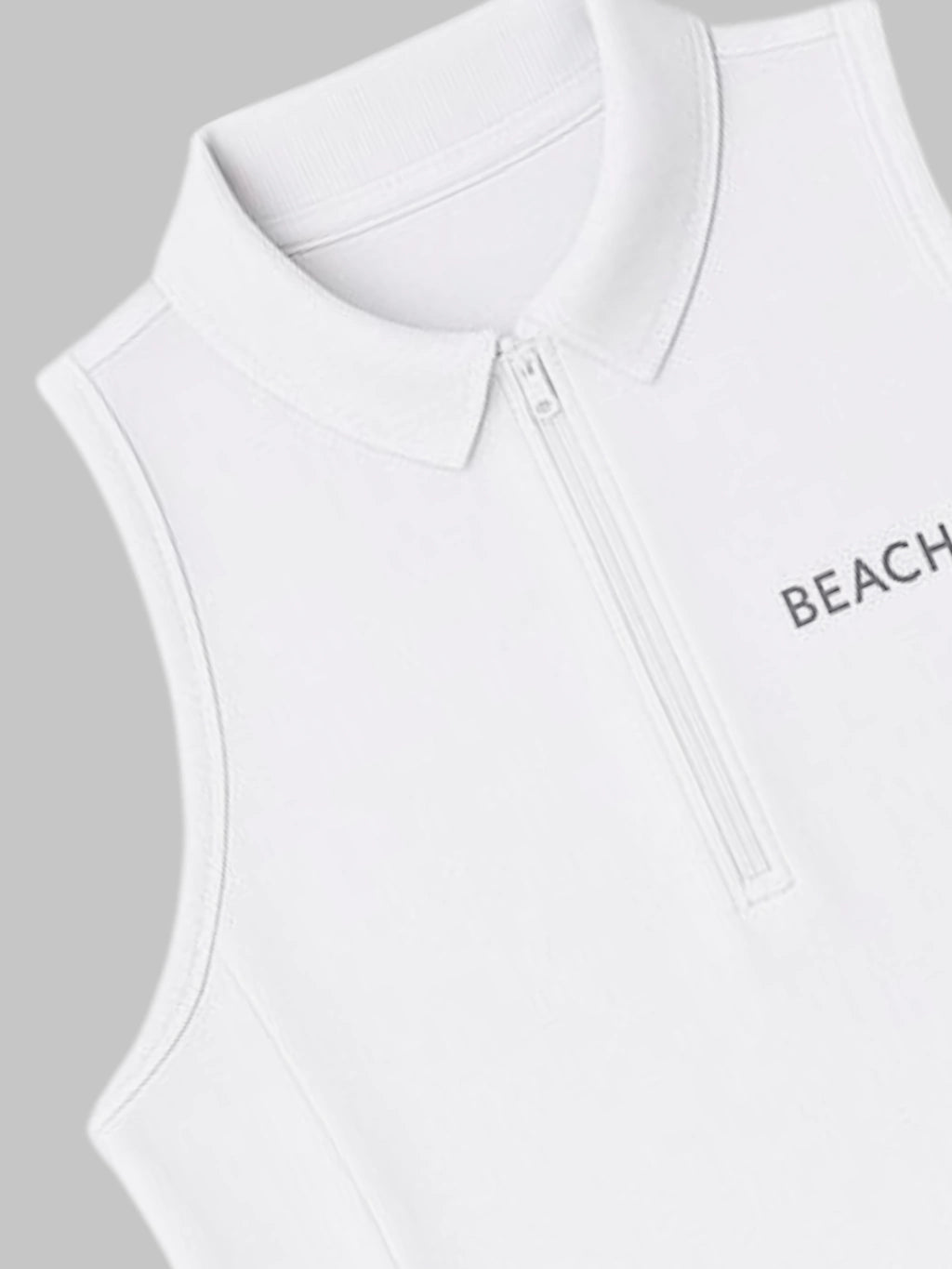 Vestido Esportivo Reto Regata Zíper Sport Sofia Beachers