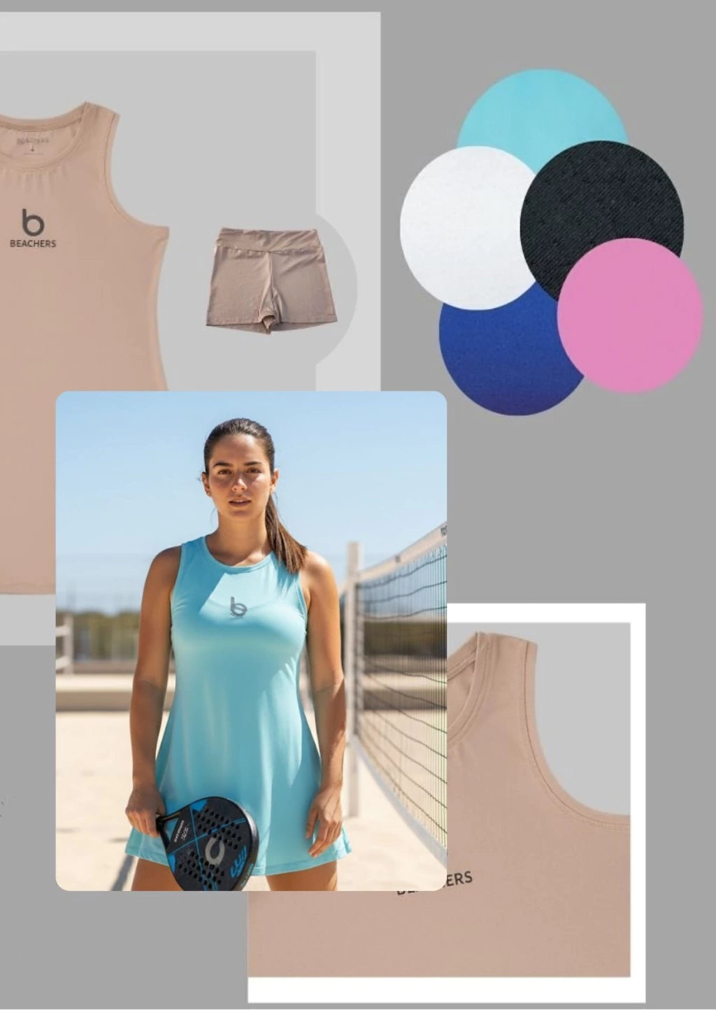Vestido Fitness Esportivo Dry Fit Micro Furinho Fran Beachers