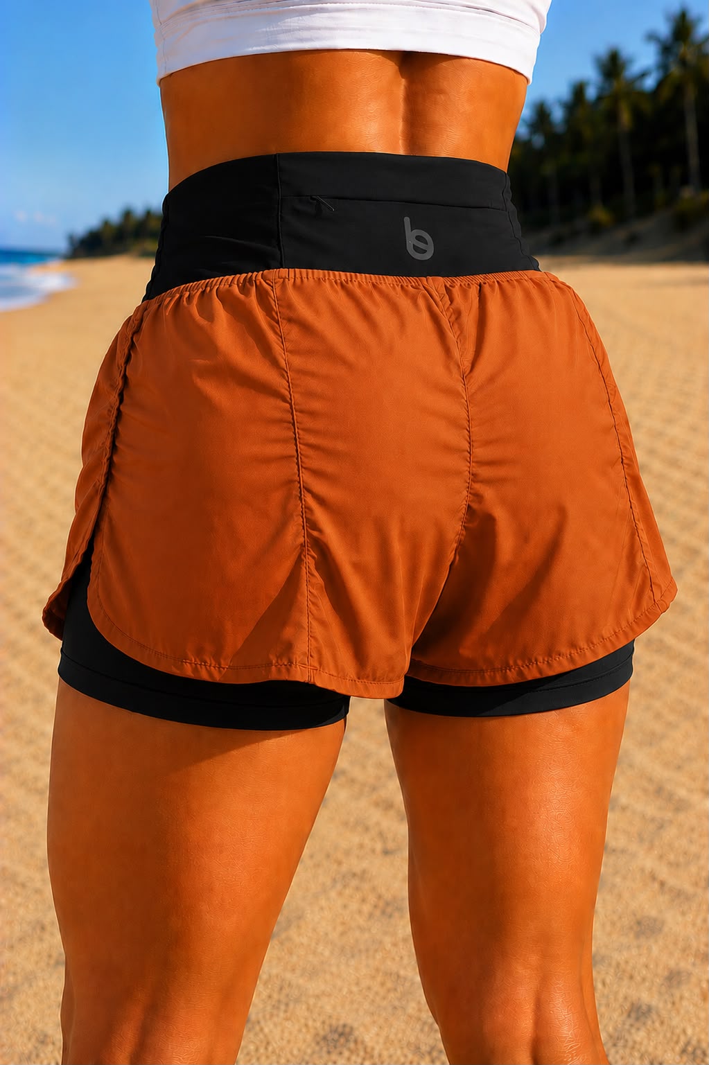 Bermuda Short Active Virgínia com Bolso Zíper no Cós Atrás - Cós Colorido
